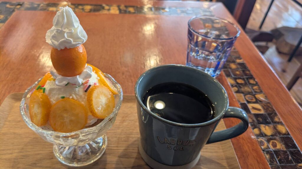 きんかんパフェとブレンド